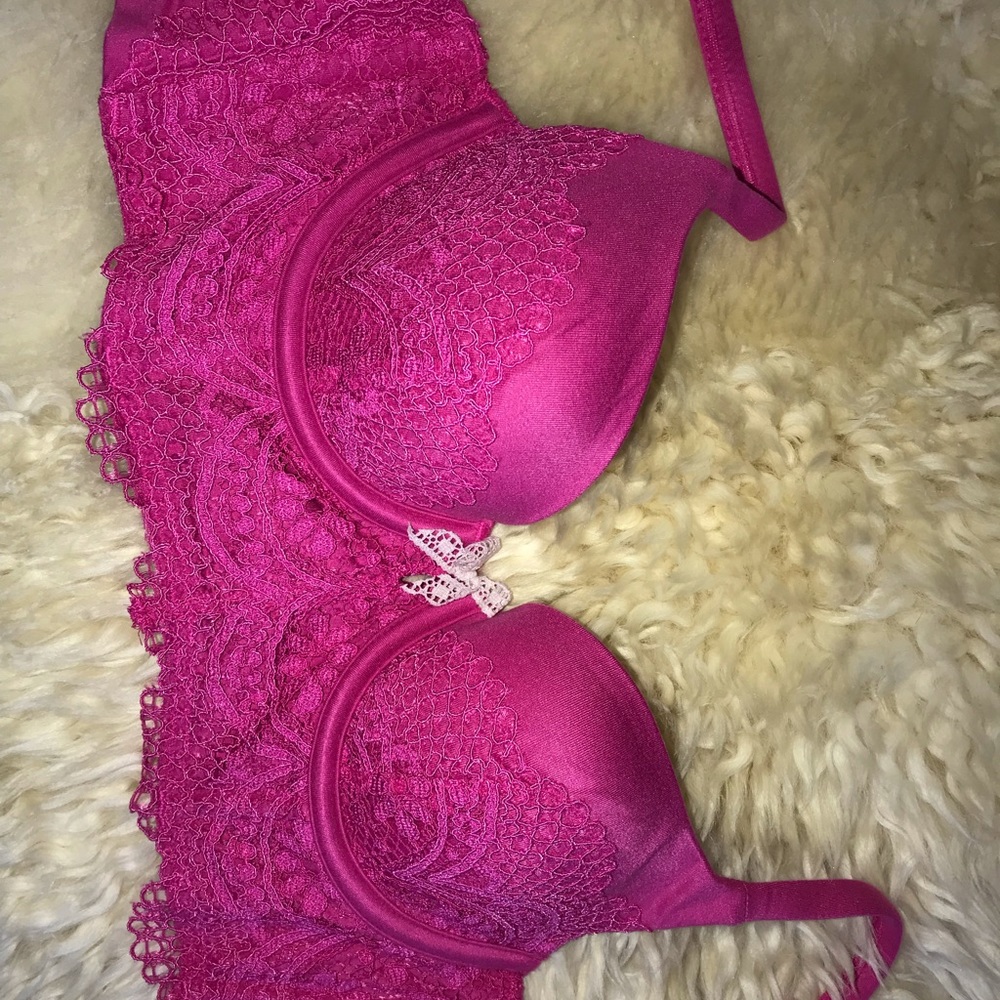 Body by VS long line magenta lace bra 32A